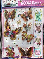 Декоративные бабочки на клеевой основе №7