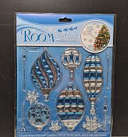 Наклейки новогодние объёмные.  YQQ-1005. Новогодние игрушки.