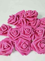 цветы фоамиран 6.5 см малиновый (100 шт)
