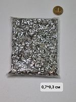 Стразы клеевые. Прямоугольник мини, основание конусообразное. Стекло. Прозрачные 0,7*0,3 см.