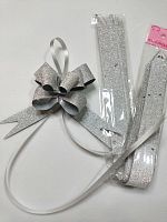 Бант складной.Цвет серебро. Упаковка 10 шт.
