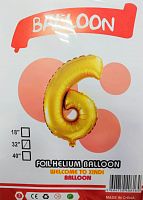 шары фольга #32 золото 6