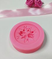 Молд круглый,  6,5 см Цветок объемный