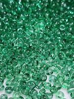 Бисер круглый прозрачный. Размер 10/0, 2,3 мм. Цвет темно зелёный. Номер 18. Производство Китай.