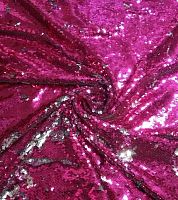 ткань с пайетками 100*130 см розовая с серебром