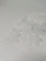 Вырубка из фатина. Цветочки 4 см. Цвет белый