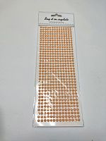 Наклейки жемчуг-полубусины. Цветной . Блистер 32*10см.