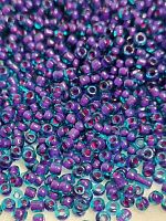 Бисер круглый двухцветный Размер 10/0. Цвет красный и голубой. Номер 29. Производство Китай.