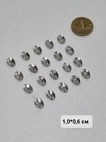 Стразы пришивные. Эллипс. Стекло. Прозрачные 1,0*0,6 см.