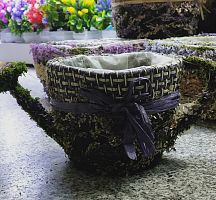 кашпо сухоцвет чайник фиолетовый