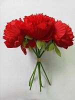 Пионы красные, букет из 5 цветов.