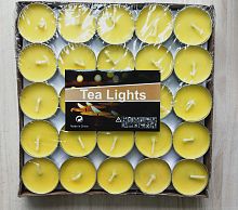 свечи чайные 50 шт желтые