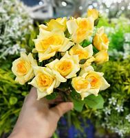 Искусственный букет роз, желтый. Упаковка 2 шт