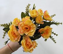 Искусственные Цветы гвоздичные Оранжевые. Упаковка 2 шт.