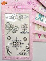 Наклейки стразы акриловые прозрачные №2 "Серебрянные"