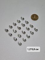 Стразы пришивные. Капля. Стекло. Прозрачные 1,2*0,8 см.