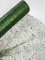 Зеленая органза с блеском, 4,5 метра ширина 50 см цена