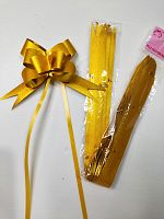 Бант складной.Цвет золото. Упаковка 10 шт.