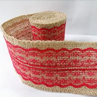 Тесьма с кружевом "Красная", длина: 2 м, ширина: 6 см