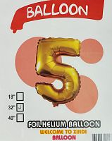 шары фольга #32 золото 5