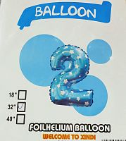 шары фольга #32 голубой звездочки 2