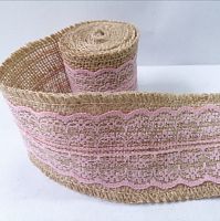 Тесьма с кружевом "Бледно-розовая", длина: 2 м, ширина: 6 см