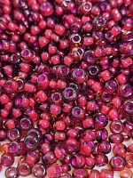 Бисер круглый двухцветный Размер 10/0. Цвет ярко розовый коричневый. Номер 36 Производство Китай.