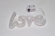 Светодиод LOVE. 3 режима. Свет тёплый жёлтый. Длина 11 см. Вес 25 гр.