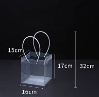 Сумка-пакет прозрачный пластик №1, 17*16*15 см