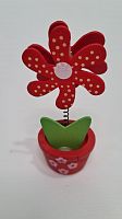 Держатель для фото с прищепкой. Цветочек 1 красный