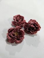 Пионовидная роза №3. Ткань 5 см. Упаковка 10 шт