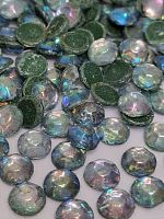 Стразы акриловые клеевые. Термо фиксация. Голографические. Размер 7 мм. Вес 0,5 кг.