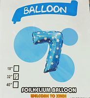 шары фольга #32 голубой звездочки 7