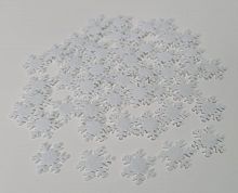 Снежинки из фетра. Декоративный элемент.  Размер 1,7 см. Упаковка 100 шт