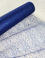 Синяя органза с блеском, 4,5 метра ширина 50 см цена