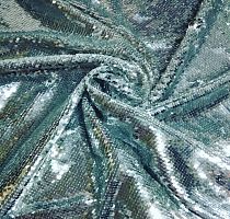 ткань с пайетками 100*130 см серебро
