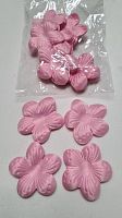 Вырубка из ткани.  Цветочек 4 см. Цвет розовый