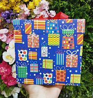 коробка сборная 15*15 см подарки синяя