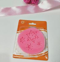 Молд Снежинки,  7,5 см объемный.