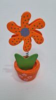 Держатель для фото с прищепкой. Цветочек 1 оранжевый
