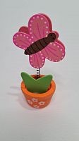 Держатель для фото с прищепкой. Бабочка розовая
