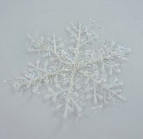 Снежинки пластиковые. Упаковка 2 шт. Размер 25 см.