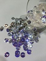 Пайетки пластик. Круглые голограмма. Номер 8.