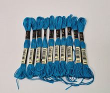 Нитки мулине 3844. Длина одного мотка 8 метров. Упаковка 10 шт.