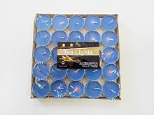 свечи чайные 50 шт синие