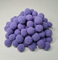 Помпоны плюшевые . Диаметр 2 см. Сиреневый. Упаковка 100 шт.