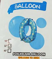 шары фольга #32 голубой звездочки 0