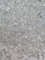 Бисер круглый прозрачный. Размер 10/0, 2,3 мм. Цвет прозрачный бесцветный. Номер 19. Производство Китай.