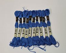 Нитки мулине 798. Длина одного мотка 8 метров. Упаковка 10 шт.