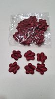 Вырубка из ткани. Цветочек 2 см. Цвет бордовый